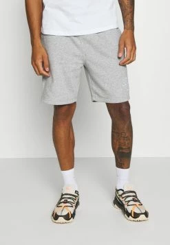 Brave Soul TRISTAN - Tracksuit Bottoms - Light Grey Marl/optic White