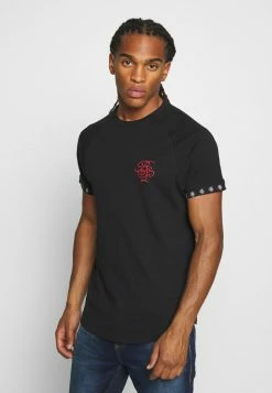 Brave Soul Print T-shirt - Jet Black/ Red