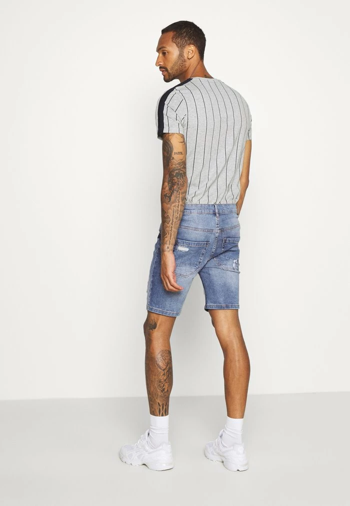 Brave Soul LOUIS - Denim Shorts - Blue Wash - Image 3
