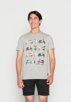 Brave Soul VESP - Print T-shirt - Light Grey