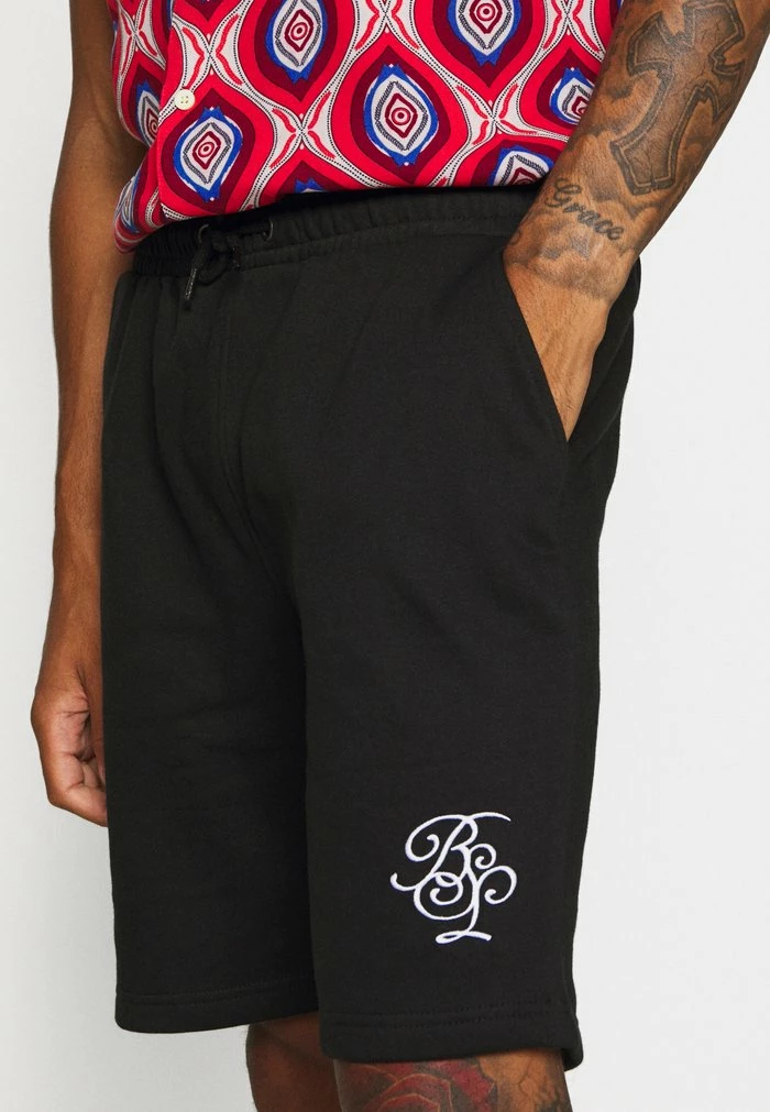 Brave Soul TRISTAN - Tracksuit Bottoms - Jet Black/optic White - Image 5