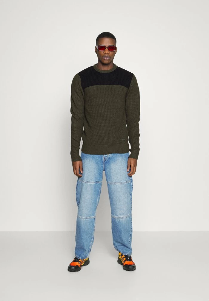 Brave Soul Jumper - Khaki/black - Image 2