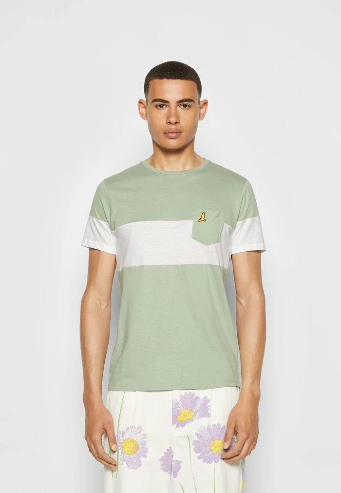 Brave Soul PIOUSC - Print T-shirt - Mint/optic White - Image 3