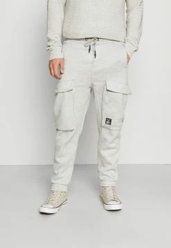 Brave Soul Tracksuit Bottoms - Light Grey Marl