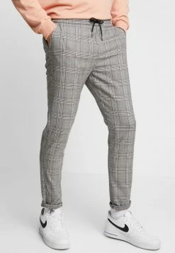 Brave Soul COLTON - Trousers - Black/brown