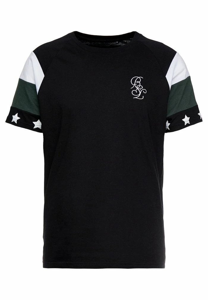 Brave Soul STAR - Print T-shirt - Black Combo - Image 5