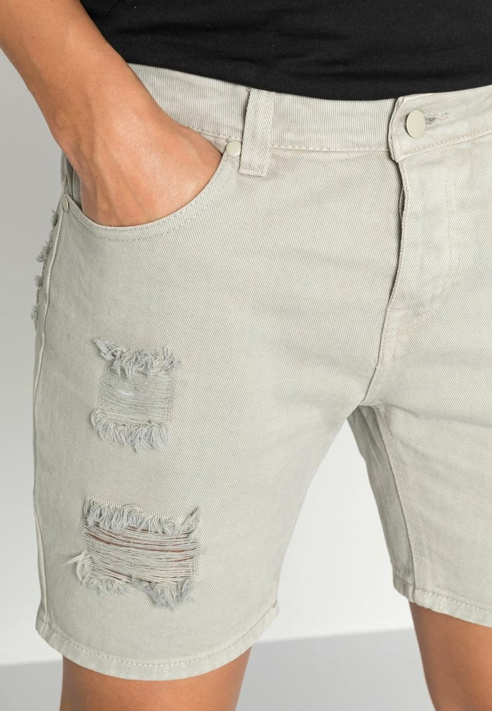 Brave Soul Denim Shorts - Grey - Image 5
