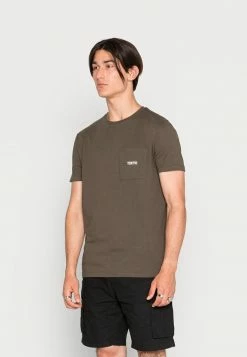Brave Soul Print T-shirt - Khaki