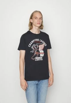 Brave Soul Print T-shirt - Dark Blue