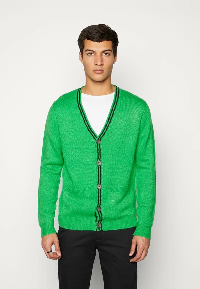 Brave Soul ASGERC - Cardigan - Green Bee/jet Black