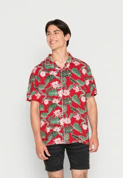 Brave Soul AVICCI - Shirt - Red/multi Colour/white